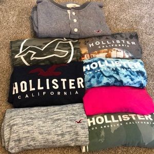 Hollister LOT of 8 Graphic T-Shirts - size Large